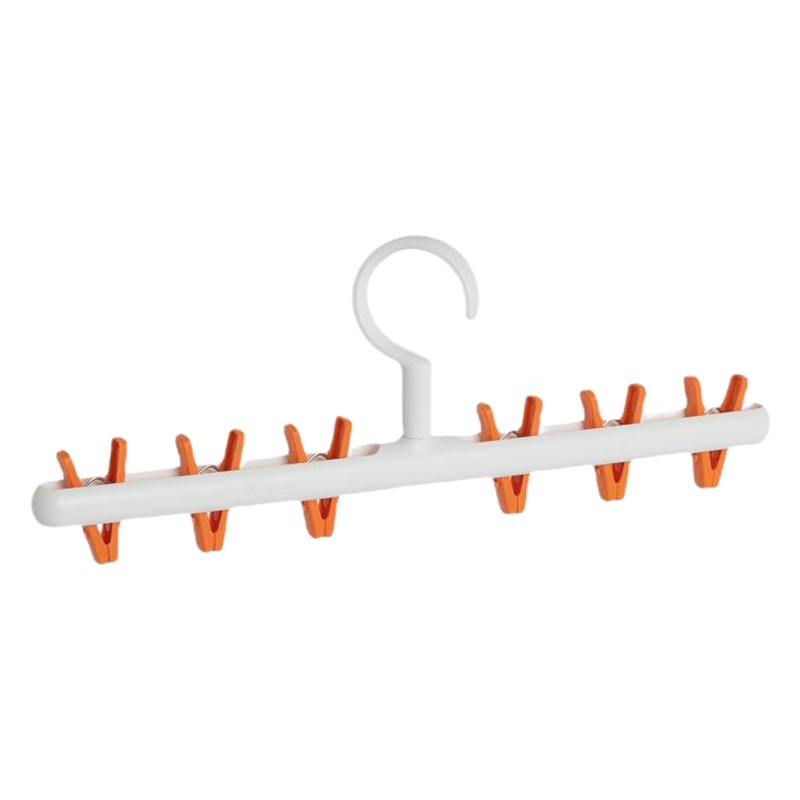 Calcetines clip anti-bobinado giratorio plástico tendedero ropa para el hogar niños almacenamiento multi-clip gancho ropa interior percha