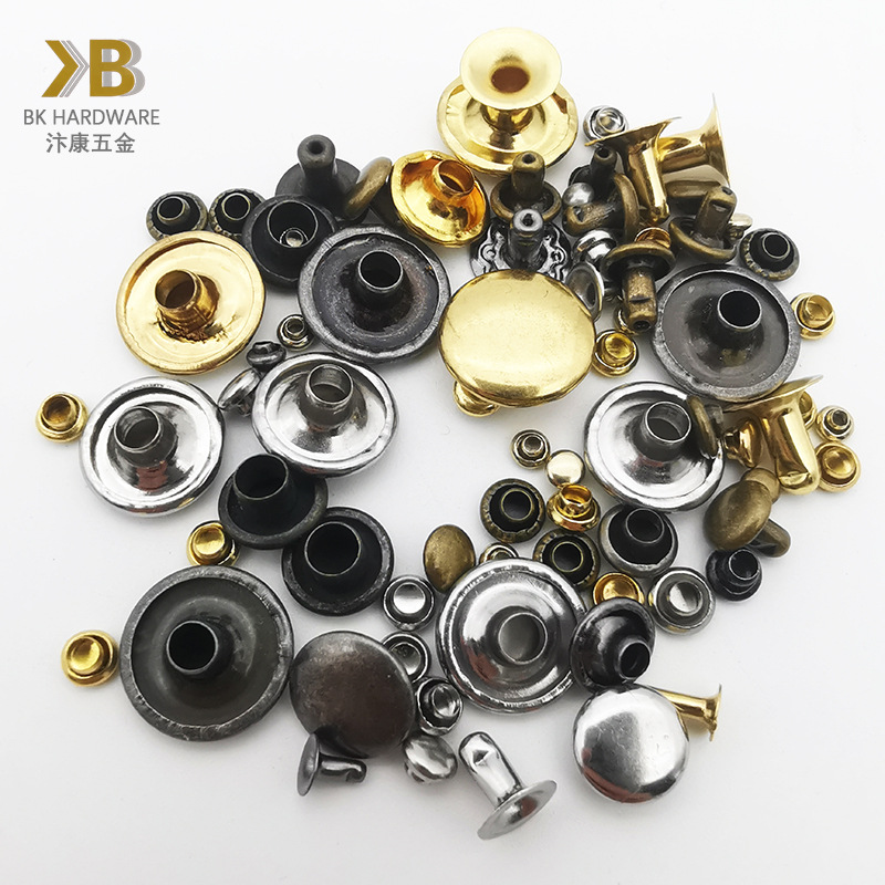 源头厂家批发各款3mm-10mm单面撞钉 双面铜铁质子母撞钉 平面铆钉-阿里巴巴