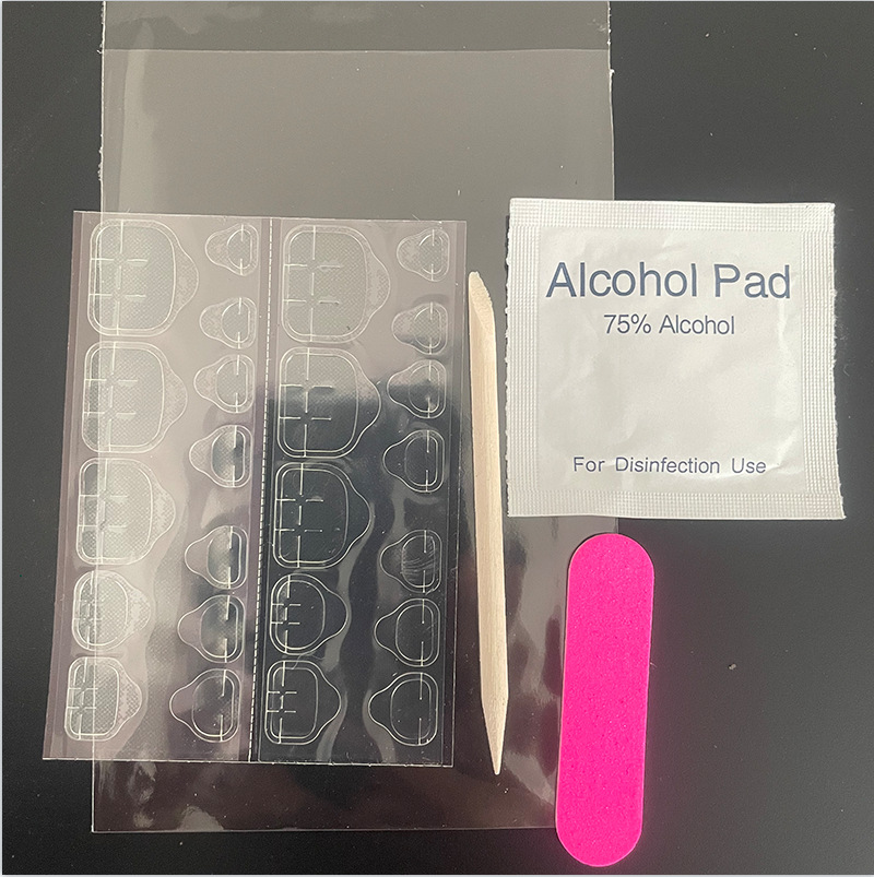 Usar un kit de manicuras de manicuras de doble cara gelatina de goma amarilla archivo de madera de hoja de alcohol conjunto de herramientas en stock