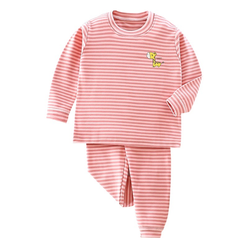 Traje de terciopelo para niños cálido pijama de otoño e invierno base media y grande para niños engrosada para hombres y mujeres ropa de otoño para bebés pantalones largos