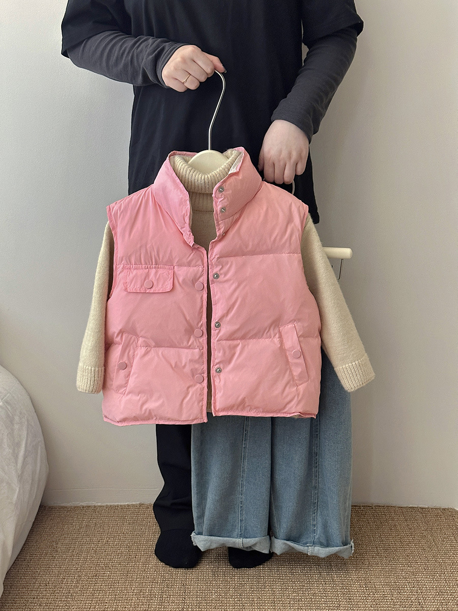 Chaleco de plumón para niños de otoño e invierno anti-temporada Chaleco de plumón para bebés y niños pequeños Chaleco de plumón para bebés al por mayor