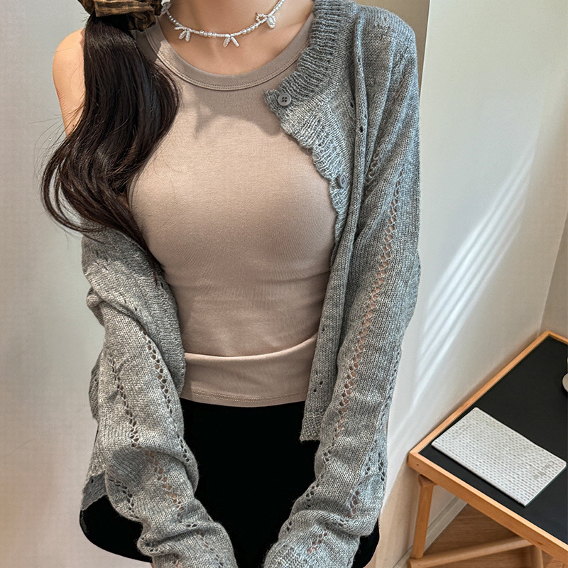 Summer solid sexy tank top