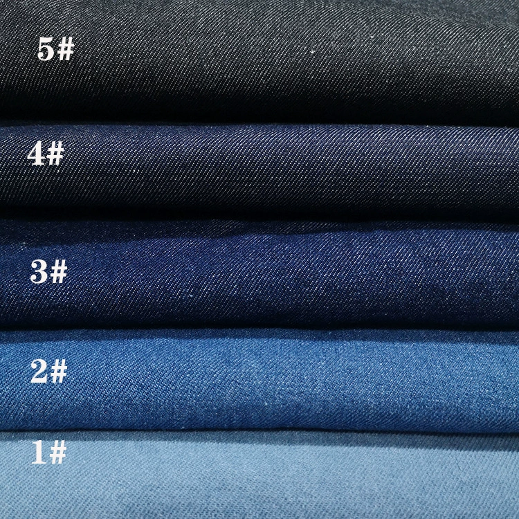 Washed Woven Twill Denim Fabric for Spring and Autumn Shirts, Pants, Skirts, Jumpsuits, DIY Clothing Material, 6oz Wide Width