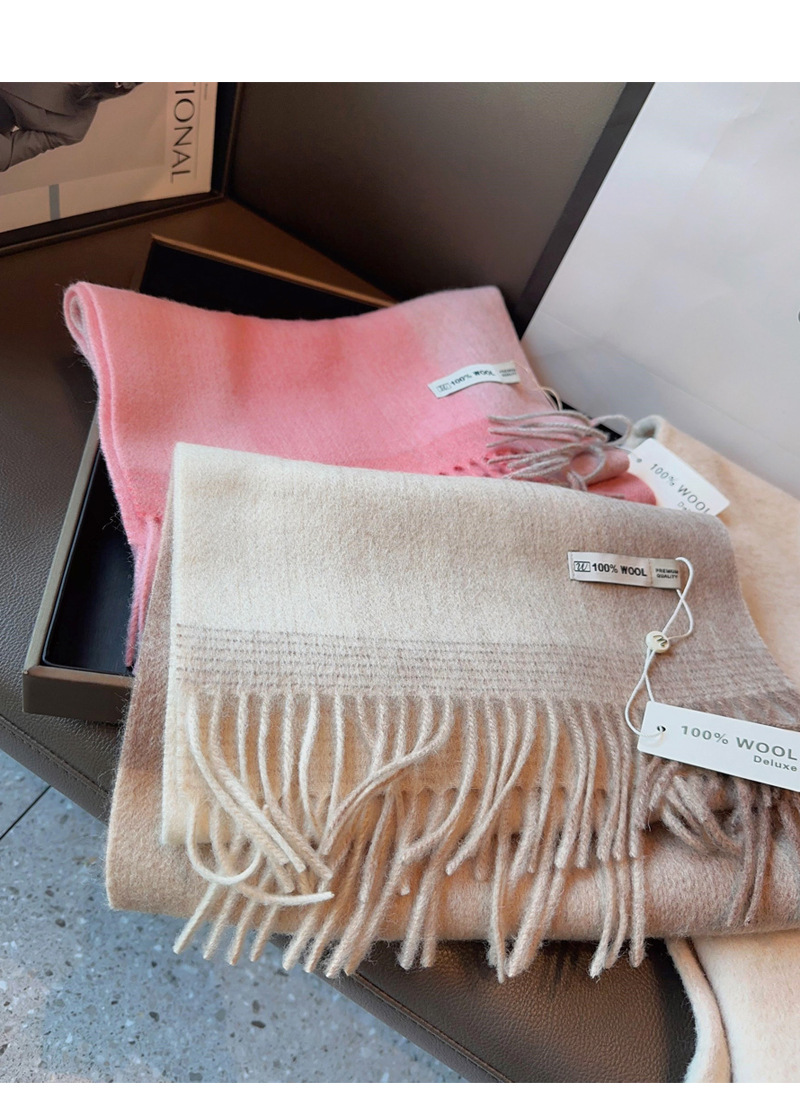 Wool100 % High-End-Schal aus reiner Wolle, doppelter Verwendungszweck, langer Schal, Damen-Herbst- und Winter-Reise, warmer Halsschutz, Halstuch_voghion.com