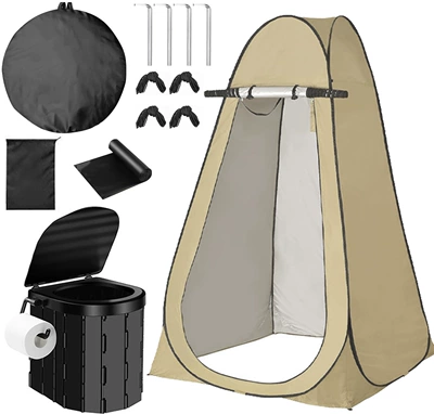 Avtomobil dam çadırları, home use, thickened shower tent - 2-brown-colored-windows-toilet-single-person-1212-19m