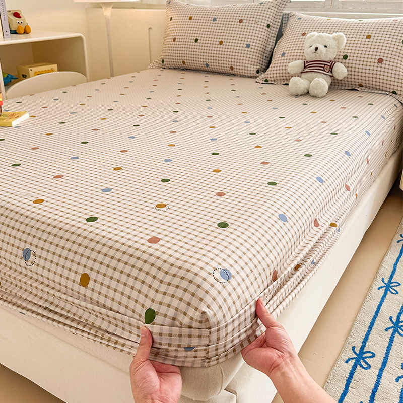 2025 nueva sábana de algodón pequeña fresca funda protectora de colchón de algodón de una sola pieza cubierta de cama para niños dormitorio 2025 nueva