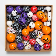 Dj源工場ハロウィーン木珠カラー木珠麻縄流蘇木珠串diy部品