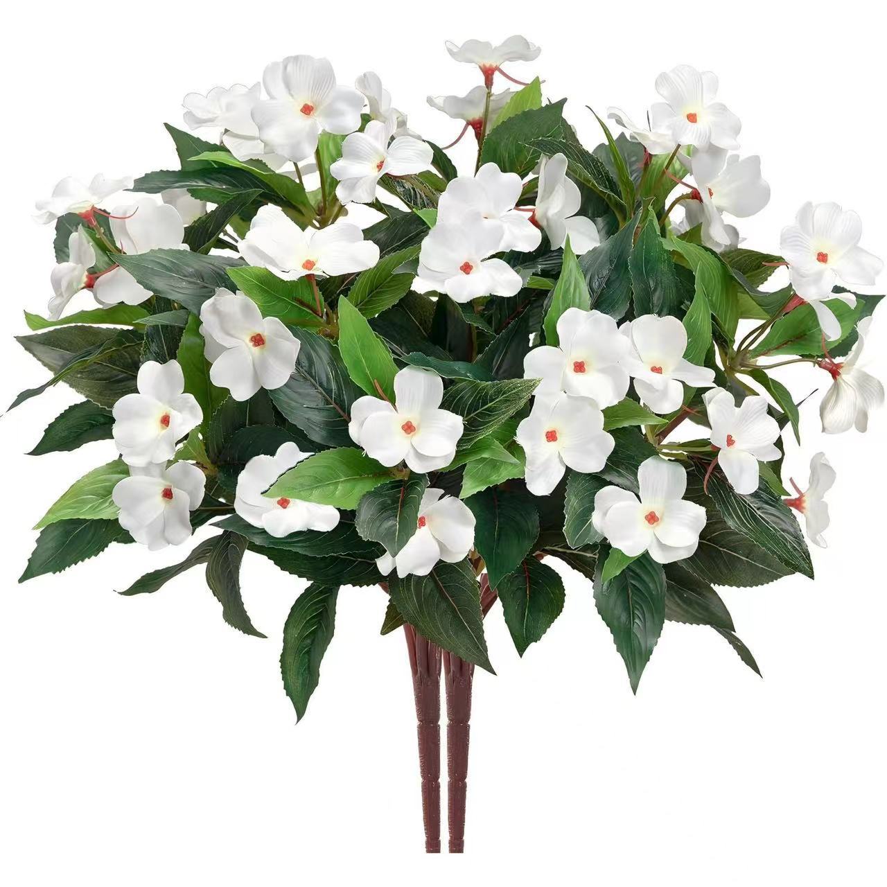 Cross-Border Hot-Selling Artificial Flowers, Highly Simulated Impatiens and Azalea Bouquets, Artificial Flowers, Indoor and Outdoor Wedding Decorations