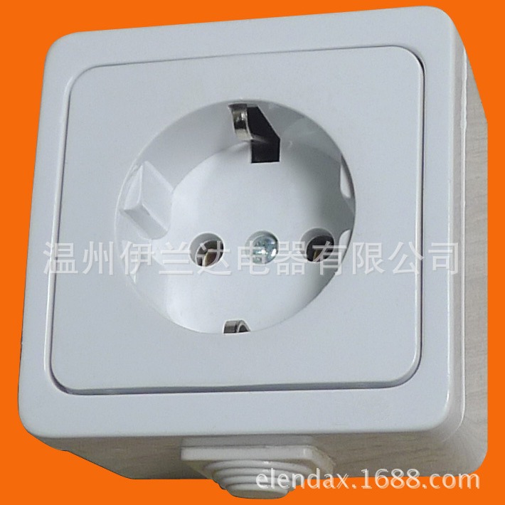 供应欧式大明装墙壁插座 防水插座 防护等级PI44（S7010)