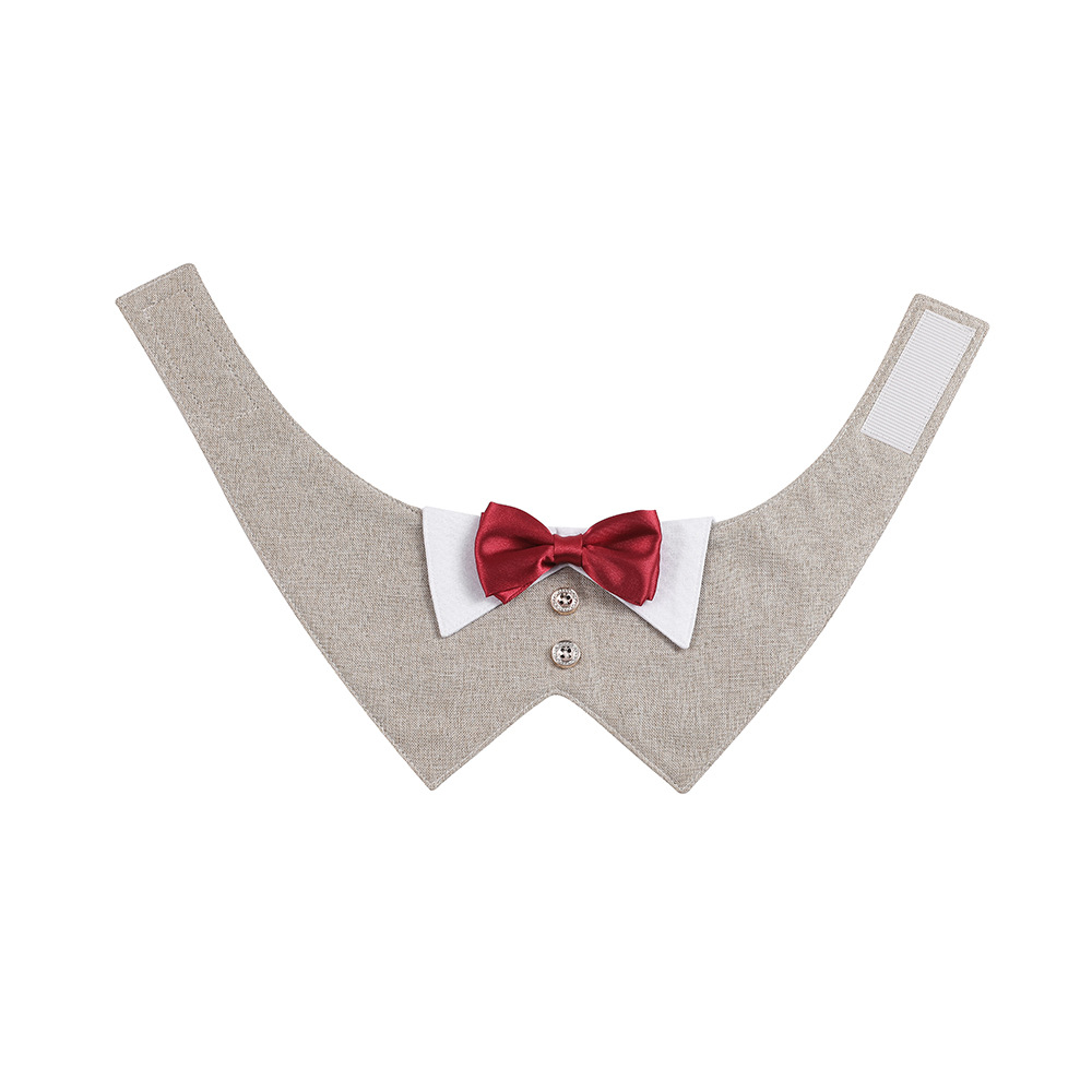 Tanpopo nuevo traje de boda británico para mascotas Toalla de saliva Velcro Toalla de triángulo para mascotas bufanda de perro