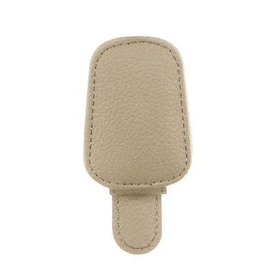 Cross-border utility vehicle sunglasses holder eye box creative car sun visor storage clip car glasses clip (Car Glasses Clip/Bill Clip) - beige-glasses-clip