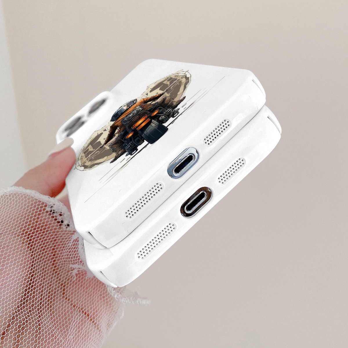 Cover smartphone apple con disegno moto cartoon custodia_voghion.com
