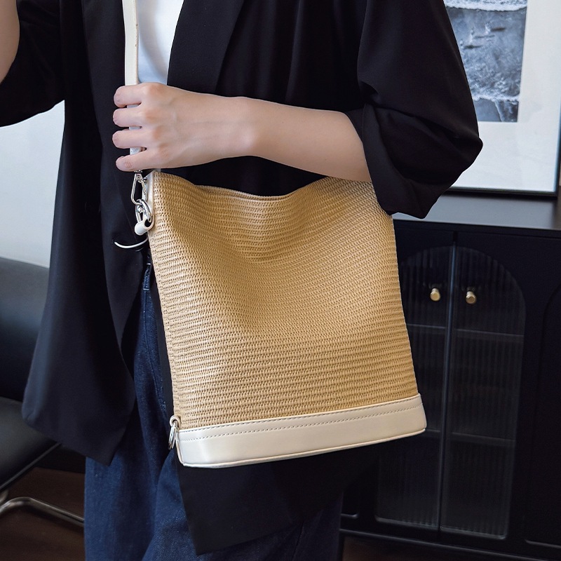 2025 bolsas de playa de mujeres bolsas de verano 2025 bolsas de balde vacaciones de gran capacidad tela de paja nuevo verano