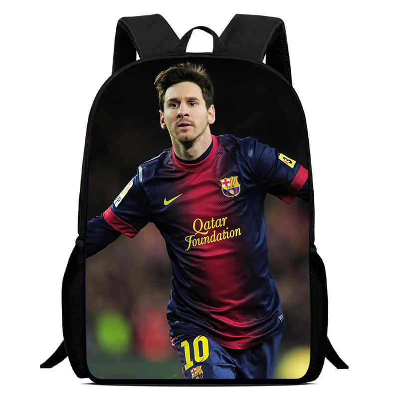Amazon crossover nueva mochila con estampado periférico de futbolista mochila escolar para estudiantes mochila para niños