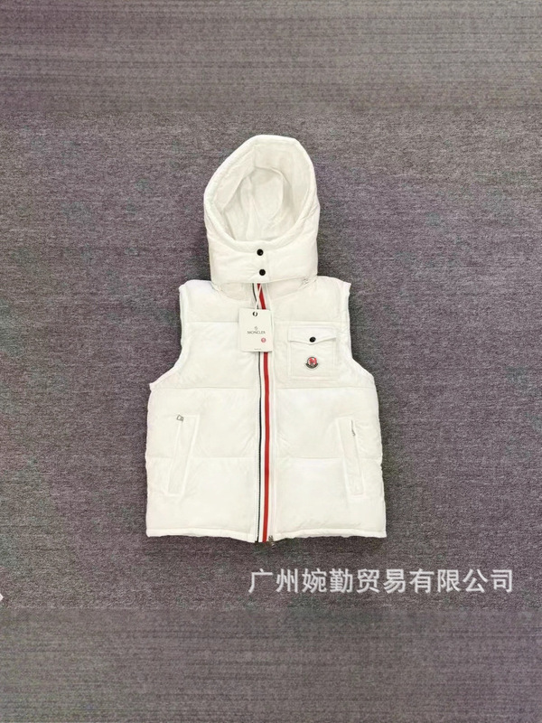跨境外贸冬M家彩条棉服坎肩棉衣连帽马甲同款男女款亮面背心坎肩|undefined