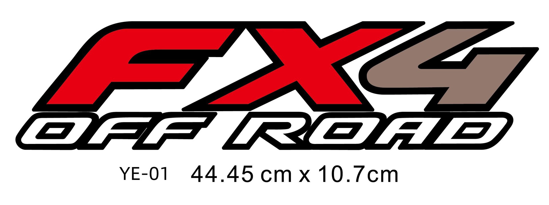 Comercio electrónico transfronterizo 4x4 pegatinas de coche todoterreno pegatinas de cola de coche modificadas FX4 calcomanías decorativas impresión en color de camión talla