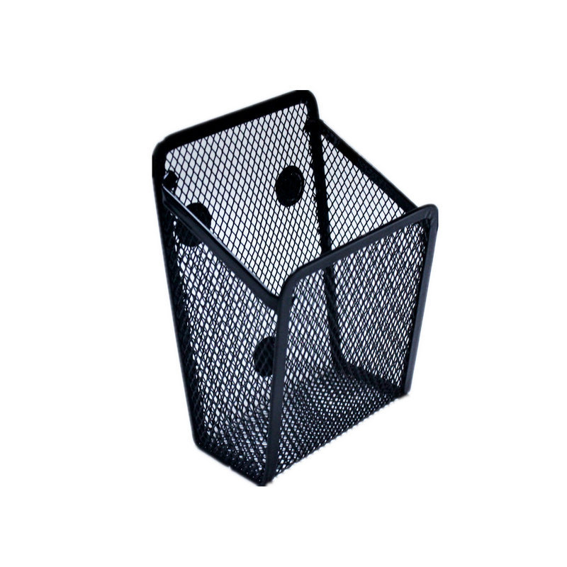 Suministro directo de comercio electrónico transfronterizo fuerte magnético metal hierro refrigerador pared colgante papelería caja de almacenamiento 2-rejilla titular de la pluma