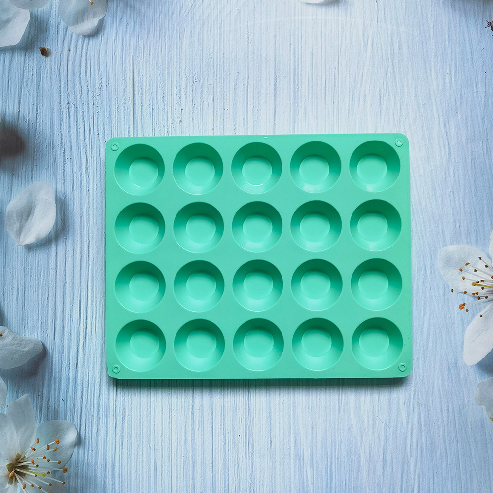 20 torta redonda 12 molde de silicona pastel helado pudín molde de postre jabón utensilios