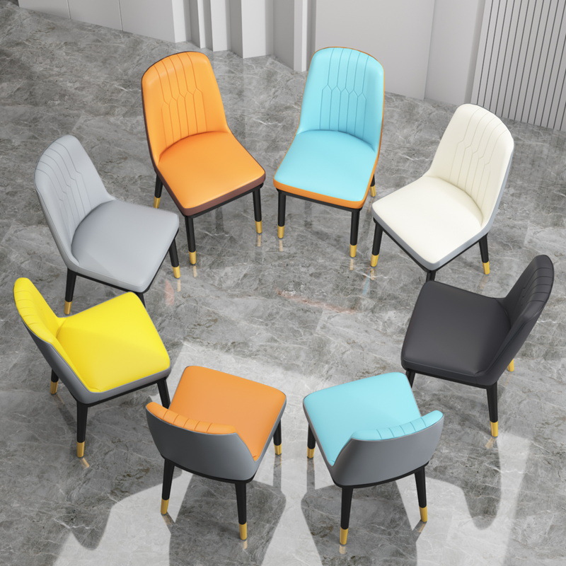 Modern Light Luxury Backrest Chair Dining Chair Leisure Chair Coffee Hotel Chair Nordic Chair Simple Home Thickened Stool