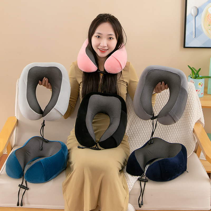 Memory Foam U-Shaped Pillow Neck Pillow Neck Support Pillow Cervical Spine U-Shaped Neck Protection Pillow Nap Pillow Removable and Washable in Stock Wholesale