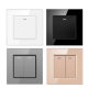 86 British standard rocker switch tempered glass switch panel concealed single control double control multi-control wall switch wholesale
