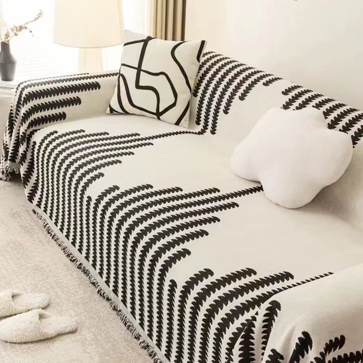 Modern Simple Chenille Sofa Cover Cloth for All Seasons, Dust-Proof and Anti-Slip, One-Piece All-Inclusive Sofa Towel Wholesale
