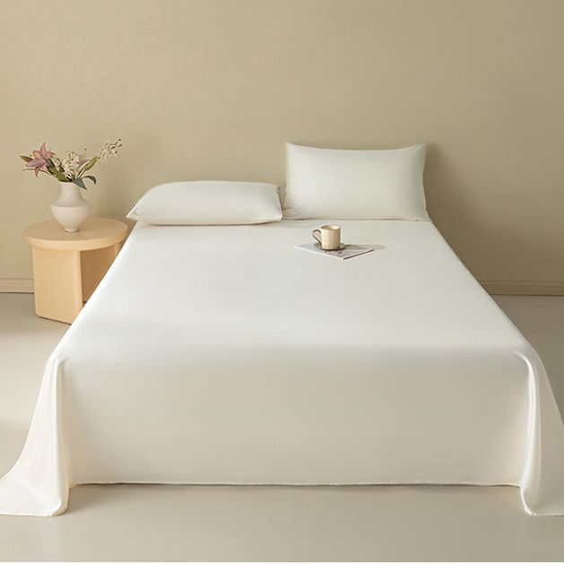 Sábanas de verano de seda de una sola pieza, dormitorio doble individual, seda de hielo, funda de edredón desnuda, funda de almohada de edredón fresco, juego de tres piezas, verano