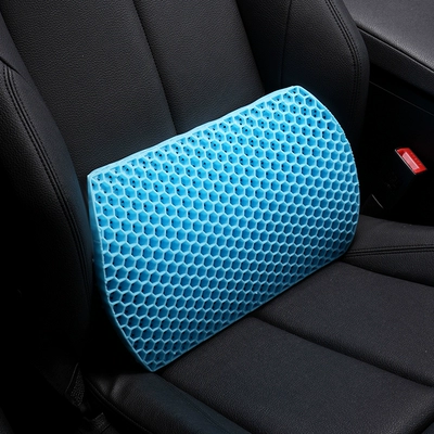 Car lumbar support, breathable cushion for driving, lumbar pad for driver's seat, backrest cushion, car seat lumbar support, car accessory (Waist support) - xiaofang-gel-lumbar-support-comes-with-ice-silk-cover-default-item