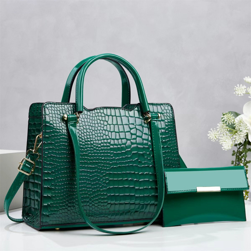 Bolso de dos piezas, cocodrilo, bolso de mano, bolso de hombro de moda, bolso de mochila diario, bolsas transfronterizas