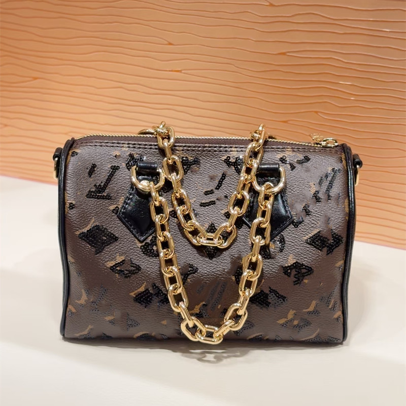 Nueva bolso de cuero de mujer bolso de mano gran flash speed20 bolso de almohada de Boston bolso de hombro de moda bolso mochila