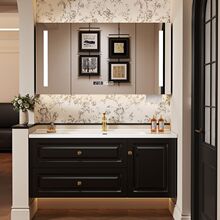法式复古浴室柜组合陶瓷一体盆洗漱台卫生间洗脸池小户型洗手盆柜