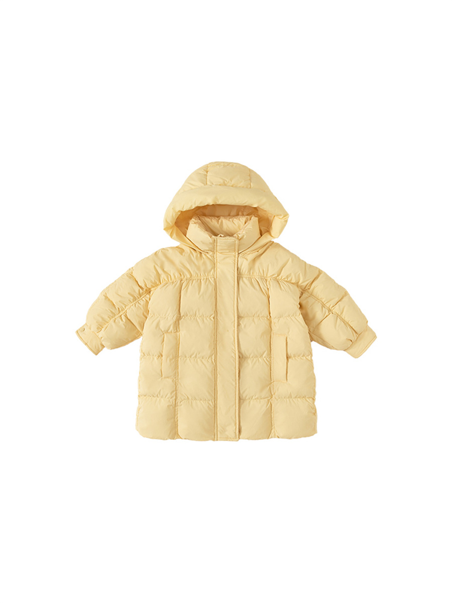 Youbao ropa para niños nueva chaqueta de invierno para bebés tres pruebas 90 terciopelo de pato blanco abrigo con capucha para niños de longitud media