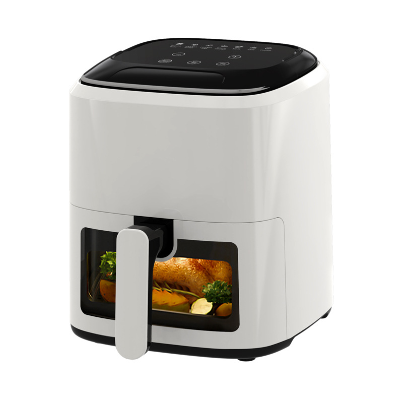 Export Best-Selling European and American Air Fryer Visual Smart Multi-Function Electric Fryer 5L Large Capacity Household Flip-Free