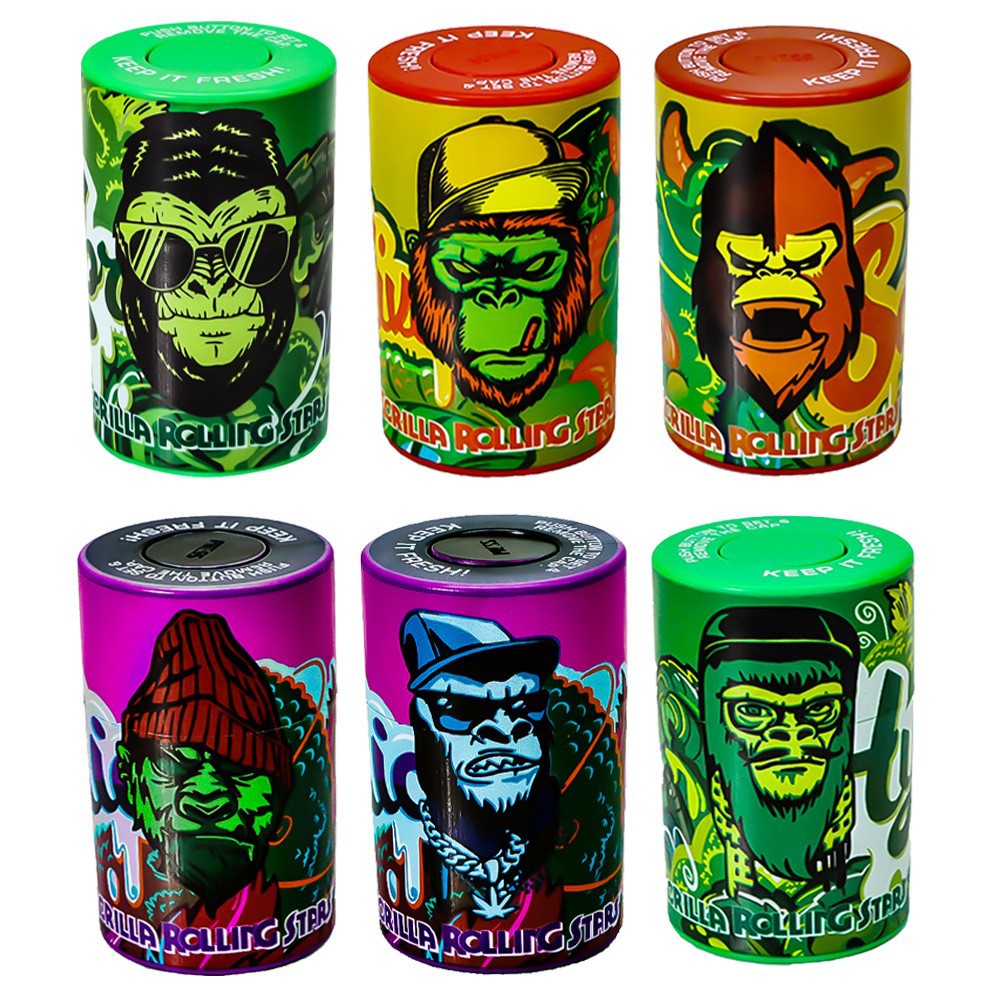 Nuevo tanque de almacenamiento de gorila, tanque de tabaco de plástico sellado a presión, caja a prueba de humedad, tubo de almacenamiento, cajas