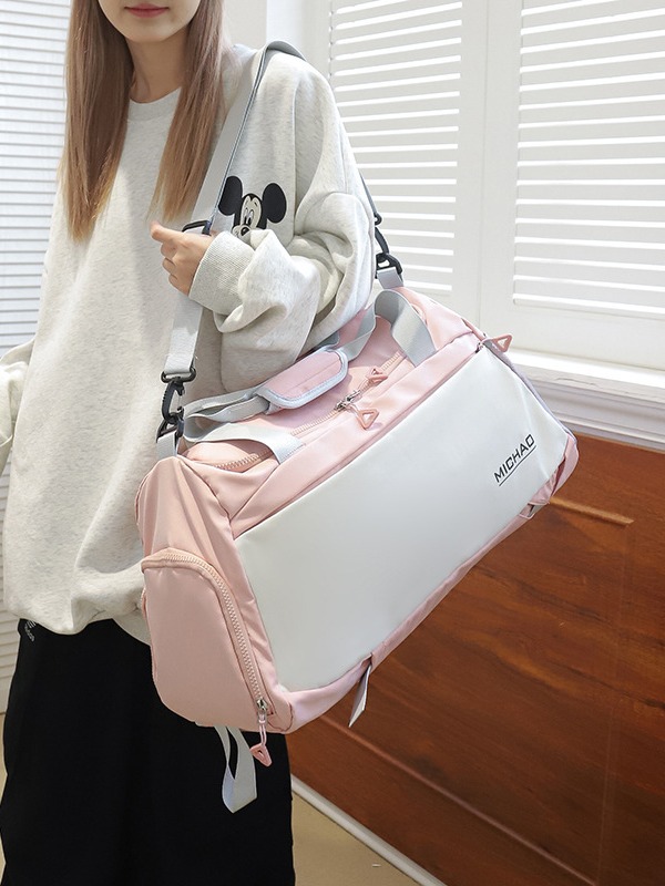 Bolsa de viaje de gran capacidad de tela Oxford, bolsa de separación de ropa seca y húmeda para el gimnasio, set de viaje, equipaje con ruedas, mochila