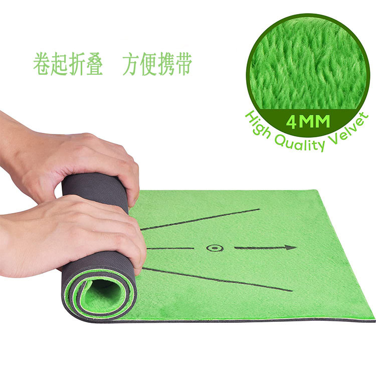 Venta caliente estera de golf de interior y al aire libre de golf práctica auxiliar de golf portátil impacto entrenamiento estera de paja