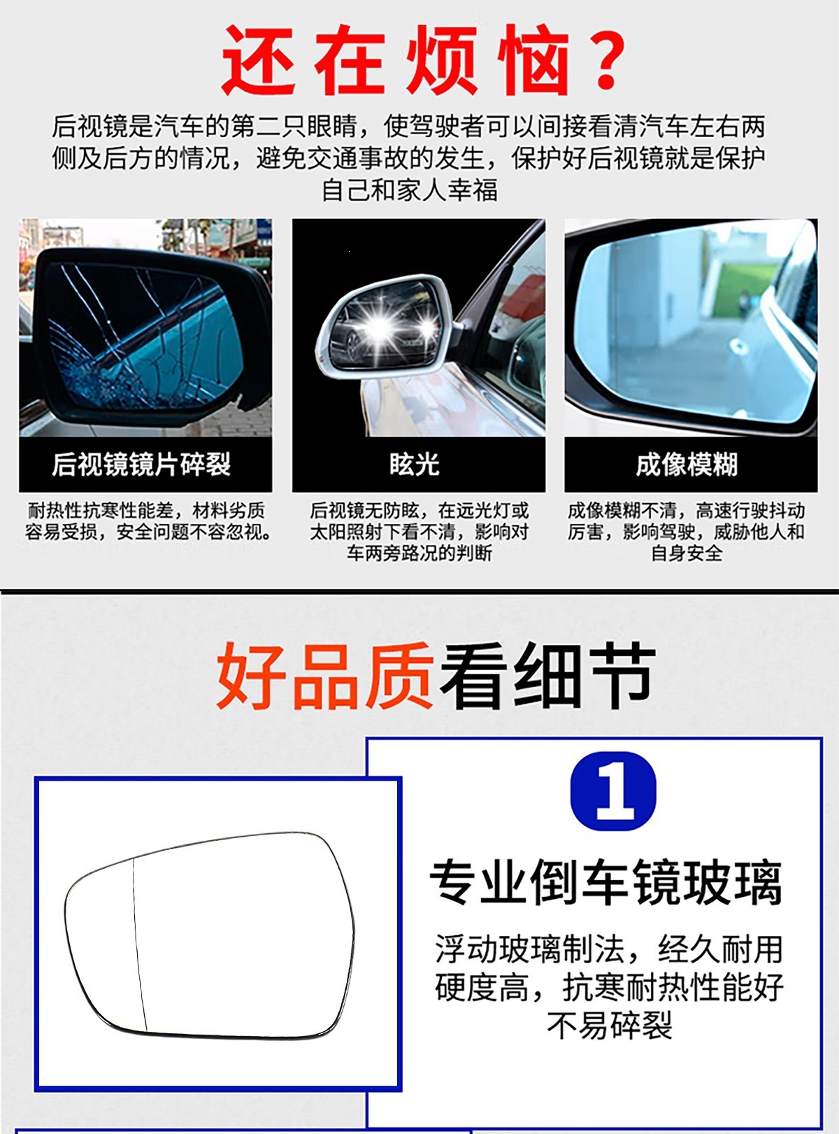 Suitable for Geely Boyue rearview mirror lenses, Boyue Pro, Boyue L, and Boyue X COOL rearview mirror glass
