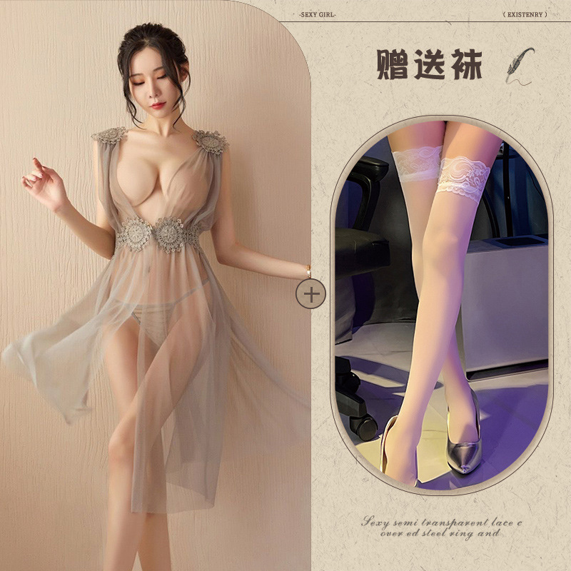 그레이 + 화이트 스타킹