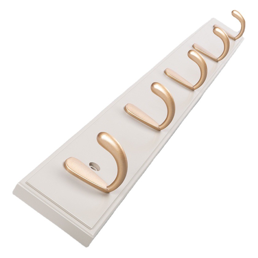 Gancho de pared para ropa de bambú de alta calidad, sin necesidad de taladrar, el perchero de pared de una sola fila más vendido en Amazon para hogares europeos y americanos.