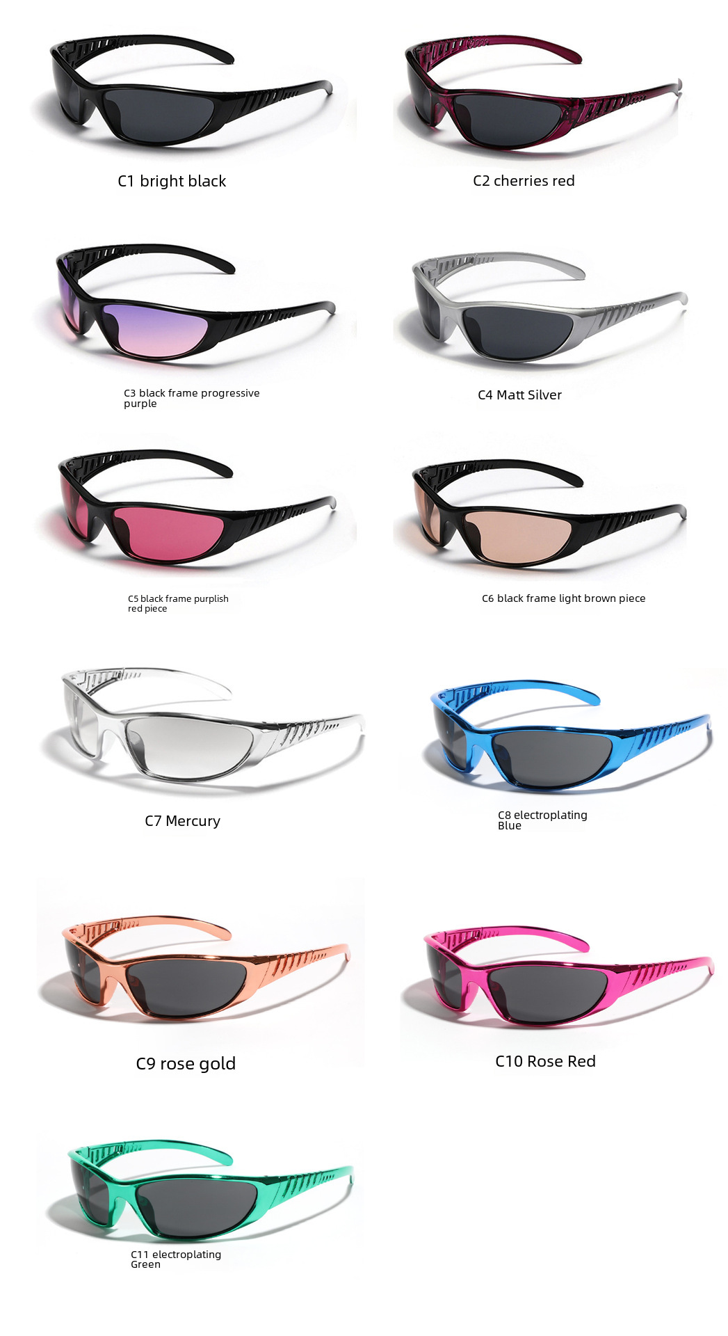 Xunge Y2K silver sunglasses color hollow future technology hot girl online red sunglasses female sunglasses trendy men_voghion.com