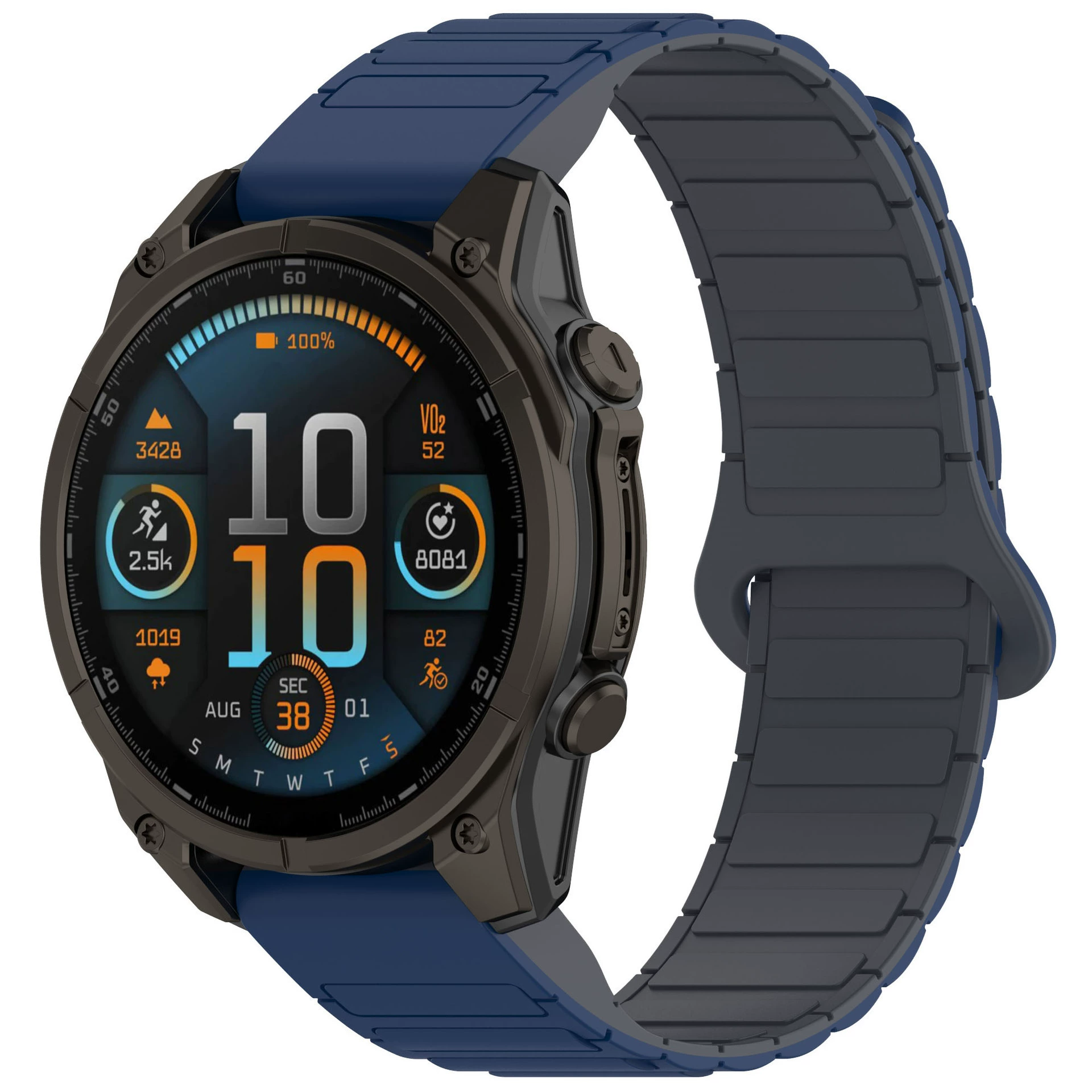 Подходит для Garmin Fenix5678 двухцветный магнитный быстроразъемный силиконовый ремешок 20/22/26мм браслет