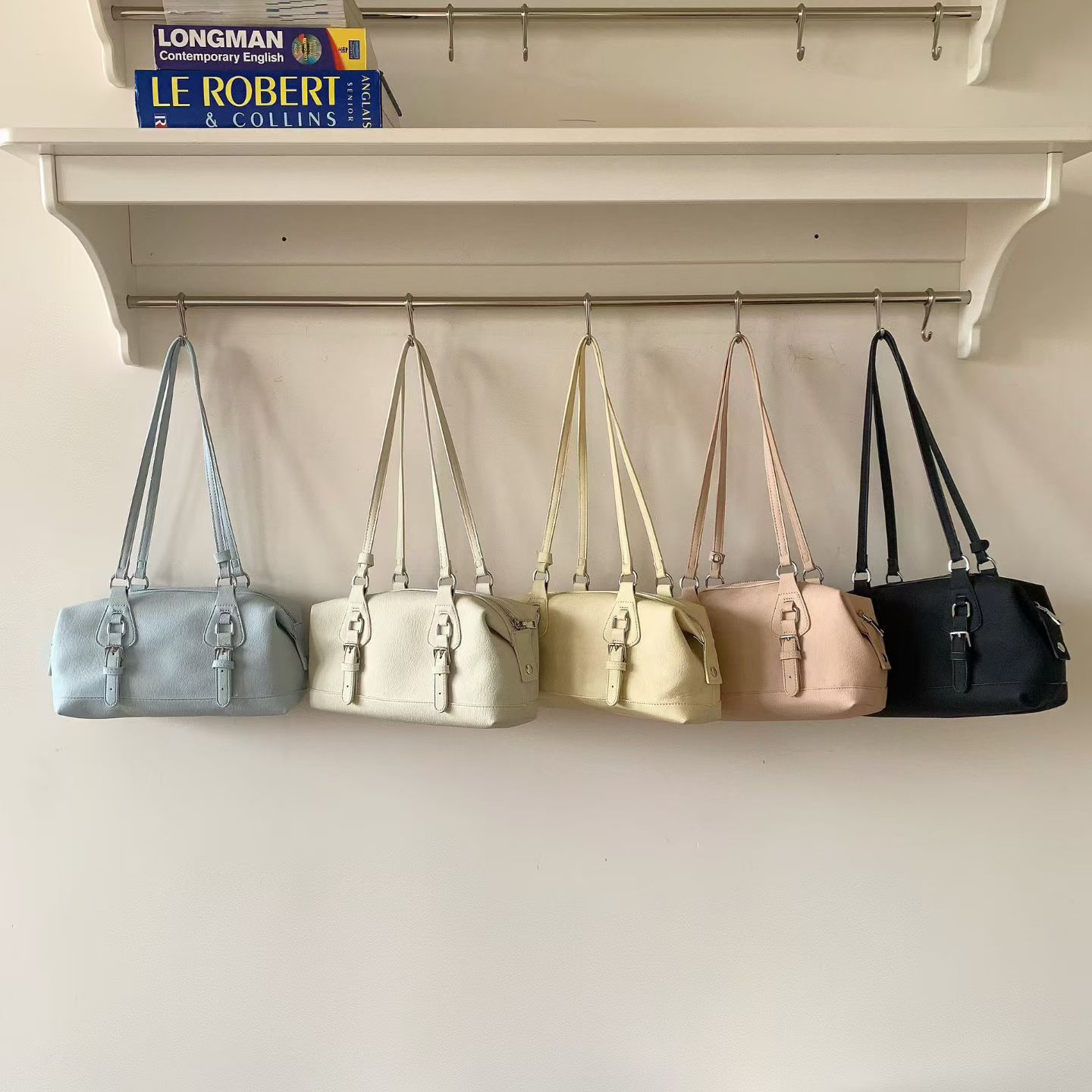 Duoguo Women's Bag - Premium Candy Color Handheld Baguette Bag 2026 Spring/Summer New Arrival Versatile Commuter Shoulder Bag - Thumbnail 5