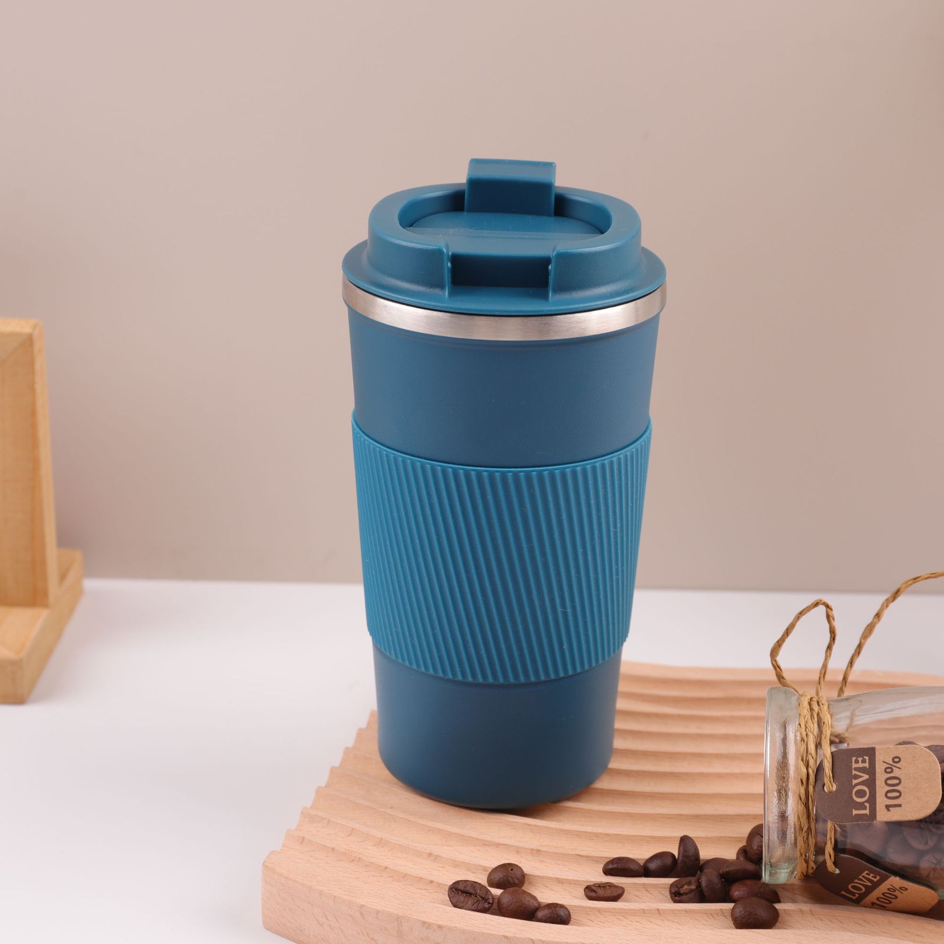 Taza de café de acero inoxidable 304 de doble capa con aislamiento al vacío, taza de oficina, taza para actividades al aire libre, taza de agua para automóvil