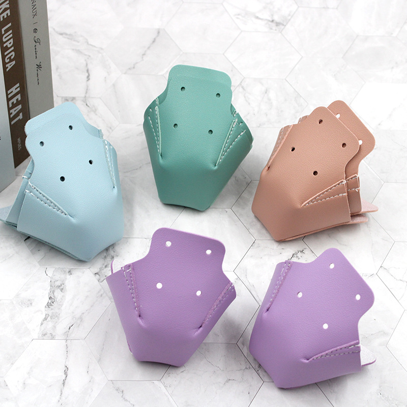 小纹路PU 皮革脚趾帽鞋帽 溜冰旱冰轮滑保护套批发