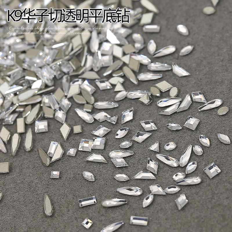 transparent rectangular jewelry for manicure