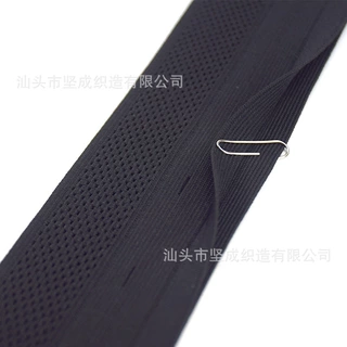 可定制尼龙高弹涤纶双层 运动裤腰穿绳带 Y字型开口网眼松紧带