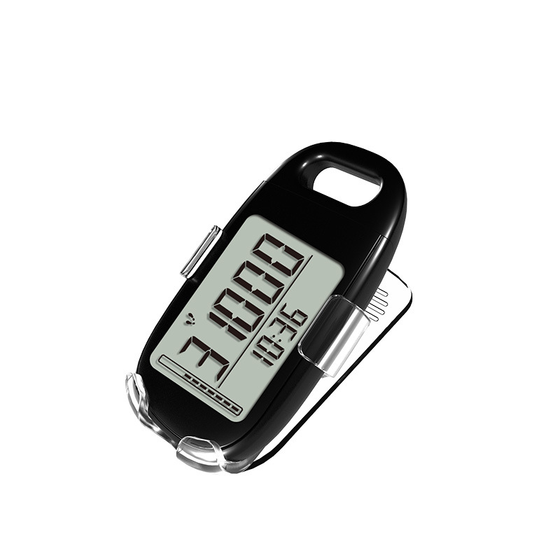 3D Sensing Large-Screen Pedometer, Waist Clip-On Exercise Counter, Memory Model for Walking and Running Calorie Consumption