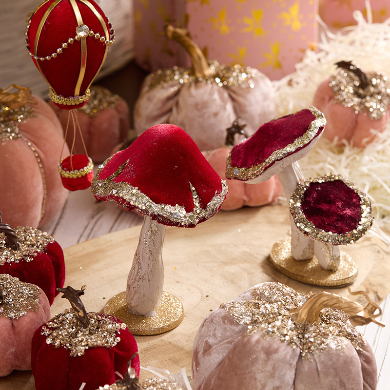 Nuevos productos transfronterizos Adornos navideños Adornos Escena de ventana de hongos creativos Accesorios Regalos de Navidad