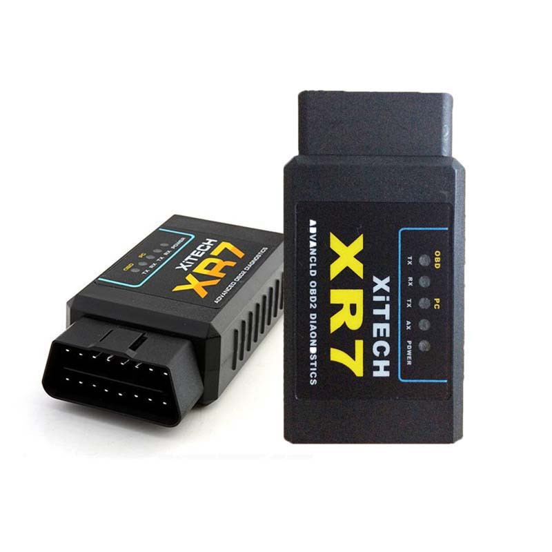 跨境ELM327 XR7 Bluetooth OBD2 OBDII 汽车读码卡扫描仪诊断工具