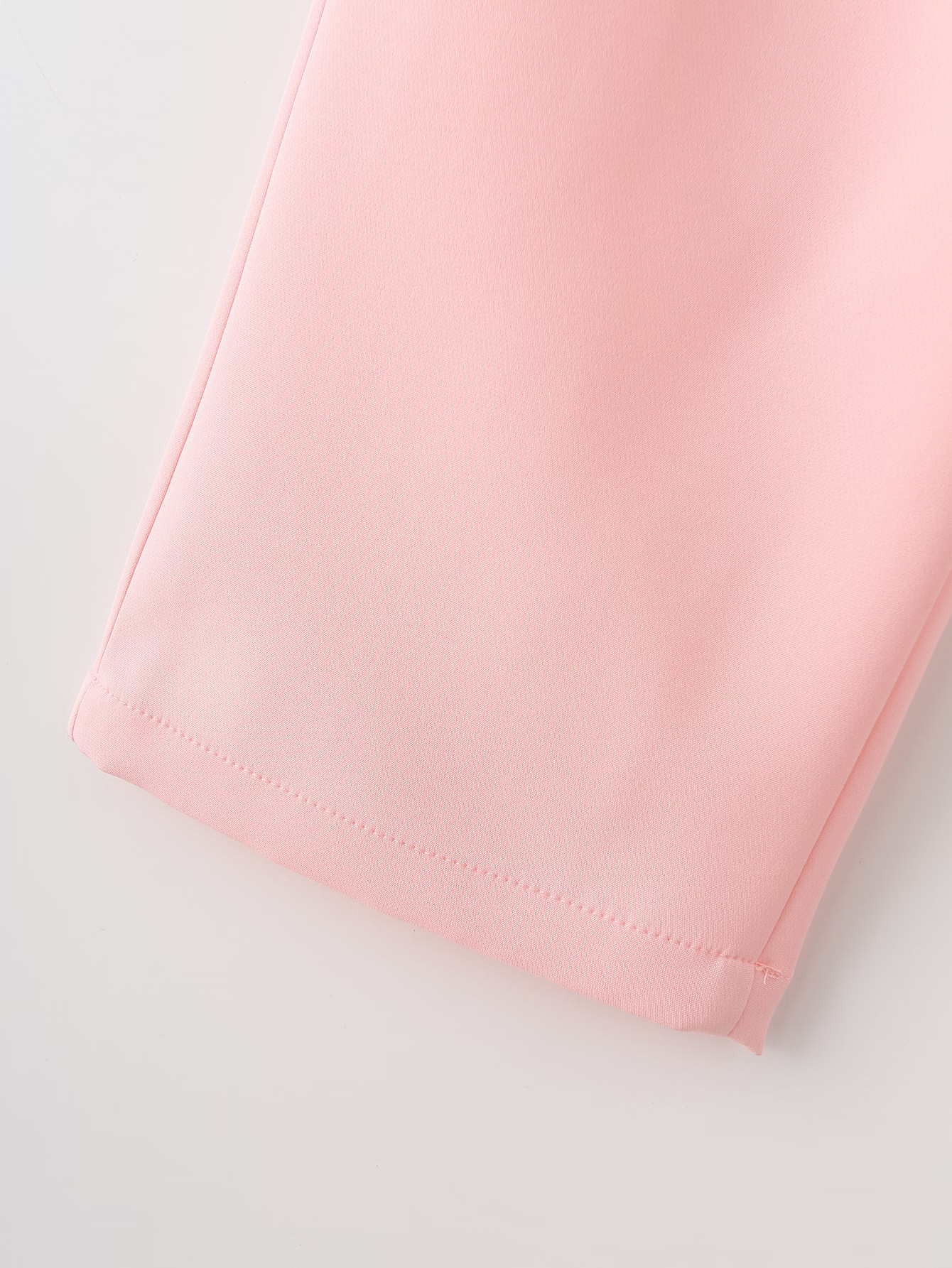 Women's Clothing solid color bow tie cuffs pleated suit jacket casual trousers suit _mkmklike.com